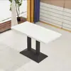 Mesa Retangular Comercial Personalizada para Catering Mesa para Hot Pot Restaurante de Chá com Leite Café Mesa de Jantar Lanches Rápidos Conjunto de Mesa e Cadeira