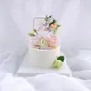 Hierro Forjado Flor Bronceado Acrílico Inglés Decoración Tarjeta Pastel de Cumpleaños Estilo Ins Repostería Postre Adorno Enchufe
