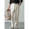 Pantalones casuales rectos para hombre, mezcla de lyocell, lino y algodón, cintura semielástica, temporada otoño 2026, textura suave como una nube, amigable con la piel