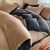 2026 Nuevo Juego de Ropa de Cama de Lana de Leche de Cuatro Piezas Invierno Espesado Coral Franela Ropa de Cama Funda de Edredón Sábana Juego de Tres Piezas