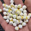 Contas soltas de âmbar off-white estilo vintage, contas cilíndricas de âmbar artificial amarelo-branco, contas espaçadoras e contas acessórias para joias Lulutong
