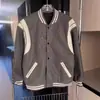 Diseño Nuevo de Primavera y Otoño Chaqueta de Uniforme de Béisbol Patchwork Retro con Diamantes Gipsófila Chaqueta Brillante de Uniforme de Béisbol para Hombres y Mujeres