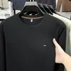 Ropa popular para hombre para primavera y otoño: sudadera de manga larga para hombre, camiseta de manga larga con cuello redondo para hombre, sudadera informal versátil de manga larga para hombre