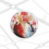 Insignia Láser del Libro de Amigos de Natsume 58-75mm Insignia Broche de Dibujos Animados