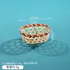 Mini Canasta de Bambú Creativa Tejida a Mano Pequeña Cesta para Frutas Almacenamiento en Casa Almacenamiento Cesta para Verduras Cesta para Snacks Canasta de Bambú