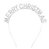 Diadema Navideña Europea y Americana Transfronteriza, Diadema de Celebridad de Internet con Letras de Feliz Año Nuevo, Diadema de Feliz Año Nuevo Incrustada con Diamantes