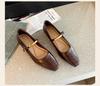 520-2 Primavera Nuevo Moderno Joker Brisa Francesa Elegante Commuter Zapatos de Salón para Mujer Talla Grande Ampliados Zapatos para Mujer