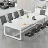 Mesa de escritório mesa longa mesa de conferência e combinação de cadeiras bancada de treinamento mesa de computador simples mesa de escritório moderna espessada alargada