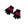 Lindos Guantes de Invierno Peludos Cálidos y Resistentes al Frío a Prueba de Viento para Estudiantes, Ciclismo, de Cinco Dedos, con Lazo, de Felpa y Tejidos para Mujeres