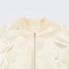 Ropa europea y americana para mujer transfronteriza, moda casual de venta caliente en AliExpress, chaqueta corta de satén de seda estilo aviador