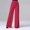 Calça Latina de Cintura Alta 2026 Novo Estilo Transfronteiriço Calça Larga Feminina Emagrecedora Versátil Calça Reta para Dança