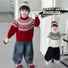 Suéter Grueso de Media Altura para Hombre y Niño, Bloques de Color, Capa Base, Ropa Interior o Exterior, Otoño/Invierno, Nuevo Llegado, Jersey, Manga Larga, Tejido