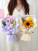 Papel de Presente Floral Criativo DIY Feito à Mão Material Vareta Torcida Buquê Girassol Tulipa Presente de Aniversário para Meninas