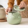 Pote de Cerâmica Espessado para Banha com Duas Alças para Uso Doméstico, Resistente a Altas Temperaturas, Adequado para Armazenar Molho de Pimenta e Óleo na Cozinha