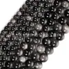 Accesorios para Joyería DIY Productos Semi-Terminados Cuentas Sueltas Cuentas Redondas Piedra Natural Obsidiana Obsidiana Negra Obsidiana Dorada Obsidiana Plateada