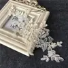Bordô Preto e Branco Dourado Car Bone Par Flor Vestido de Casamento Decoração Flor de Renda Artesanal DIY Sapatos de Casamento Acessórios de Renda