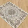Alfombra de Estilo Étnico Esterilla de Oriente Medio Felpudo Árabe Lavable a Máquina con Borlas Manta Enrollable para el Hogar Estilo Xinjiang Hui