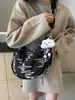 Bolsa Transversal Tendência Verão para Mulheres 2025 Nova Cor Fresca Color-Blocking Bolsa de Ombro Alto Valor Nicho Bolsa Bolinho