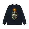 Bape Ape Head marca de moda unisex cuello redondo manga larga algodón estampado holgado chaqueta sudadera de otoño e invierno para hombre