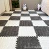 Tapete Decoração de Quarto Layout de Quarto Grande Área Cobertura Total Removível e Lavável Emenda Tapete de Chão Tapete Pelúcia Modelo Novo 2025