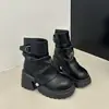 Botas de Moda Delgadas de Suela Gruesa para Mujer Otoño 2026 Nuevo Estilo Británico Tacón Grueso Antideslizantes de Tacón Alto Talla Grande Botines Cortos