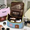 Estuche de Joyería Portátil para Viaje, Lindo Organizador de Cosméticos con Compartimentos, Bolsa de Maquillaje Dopamina de Gran Capacidad, En Stock