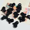 Pulsera Cadena para Teléfono en Forma de Corazón Material para Manualidades con Agujeros Rectos, Color Sólido Gelatina, Material de Alta Transparencia, Cuentas Sueltas Texturizadas