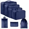 Bolsa de almacenamiento de viaje, juego de seis piezas, juego de siete piezas, juego de ocho piezas, bolsa de lavado plegable, bolsa de almacenamiento de ropa, paquete de bolsa de viaje