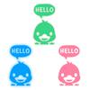 Nueva pegatina de personalidad YG42 luminosa HELLO Chicken, pegatina de interruptor de tres colores, pegatina decorativa de pared para el hogar