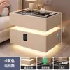 Mesa de Cabeceira Inteligente, Móvel de Quarto Suspenso, Madeira Maciça, Moderno Simples Luxo Leve, Sensação de Alto Padrão, Multifuncional Tendência