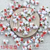 Calcomanía de Corazón de Melocotón Cuentas de Cerámica con Perlas Cuentas de Cerámica Estilo Chino Accesorios Hechos a Mano para DIY Pulsera Accesorios para Collar Material