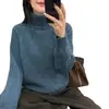 Suéter Grueso de Cuello Alto Holgado Estilo Perezoso para Mujer de Invierno 2025 Nuevo Camiseta Básica Popular de Gama Alta para Otoño e Invierno
