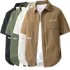 Camisa Retro Estilo Hong Kong Masculina Verão Estudante Manga de Cinco Pontos Solta Casual Bonita Roupa de Trabalho Jaqueta Fina Manga Curta