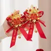 Juego Completo de Boutonnières de Boda para Familia y Padres, Broches de Alta Calidad, Boutonnières Modernas de Estilo Chino para los Novios