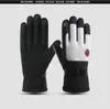Luvas de esqui para homens e mulheres no inverno com veludo espesso e palma impermeável, antiderrapante, quentes para atividades ao ar livre, de veludo, à prova de vento e à prova de frio para ciclismo