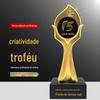 Troféu de metal criativo Troféu de 15º Aniversário Empresa de Troféus reconhecimento de excelente equipe para celebração de aniversário prêmio lembrança
