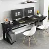 Mesa de escritório para desktop mesa de estudo para estudante mesa de computador para e-sports de canto arredondado mesa dupla estendida para computador uso doméstico
