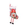 Calcetines navideños de peluche transfronterizos, nuevos, creativos, con dibujos animados impresos, para decorar el hogar, bolsa de regalo
