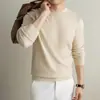 Suéter de punto jacquard de alta resistencia para hombre con cuello redondo, versátil para primavera y otoño, estilo casual urbano clásico, transfronterizo directo