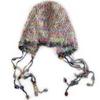 Novo chapéu de malha com franjas retrô da moda do irmão gato chapéu de lã com contraste de cores listradas quentes outono e inverno para senhoras