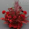 Novos Arranjos de Flores Artificiais Grandes Estilo Casamento, Decorações com Flores de Seda, Caminhos de Mesa de Eucalipto, Arte Floral para Casamento