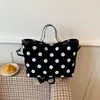 Bolso Tote de Lunares Nuevo Verano-Otoño 2026 para Mujer, Bolso de Hombro de Gran Capacidad para el Trabajo, Bolso de Mano de Moda de Nicho