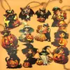24 Piezas Adornos Colgantes de Madera Retro para Acción de Gracias Decoraciones de Otoño Etiquetas Colgantes Colgante Fiesta de Halloween Decoración del Hogar
