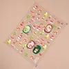 Redanco5D Relieve Popular Pegatinas para Uñas Árbol de Navidad Muñeco de Nieve Lazo Pegatinas Estéreo para Uñas Dr1381