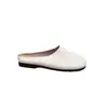 Primavera de 2024 novidades em estoque sapatos de couro bovino de primeira camada viscose cor sólida bico fechado chinelos casuais diários femininos