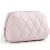 Bolsa de Armazenamento de Cosméticos Portátil com Zíper, Novo Estilo, Personalizada, Transfronteiriça, Necessaire Impermeável de Algodão e Penugem para Viagem
