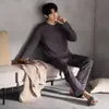 [Liquidação Fadeqi] Pijama Masculino Primavera e Outono Gola Redonda Pulôver 100% Algodão Roupa de Casa Pode Ser Usada Fora