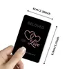 Set Transfronterizo de 18 Tarjetas de San Valentín con Fondo Negro y Tonos Rosas, Presentando Texto Romántico Adecuado para Confesión, Regalo y Transmitir Sentimientos Sinceros
