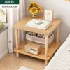 Alternativa a la mesa de noche: Mesa de noche moderna simple, Estante de almacenamiento pequeño, Mesa pequeña de pie, Madera maciza, Color de madera natural simple