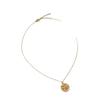 Nuevo collar con colgante de rosa de acero de titanio transfronterizo para mujer, personalidad retro, temperamento simple y versátil, cadena de clavícula cóncava-convexa